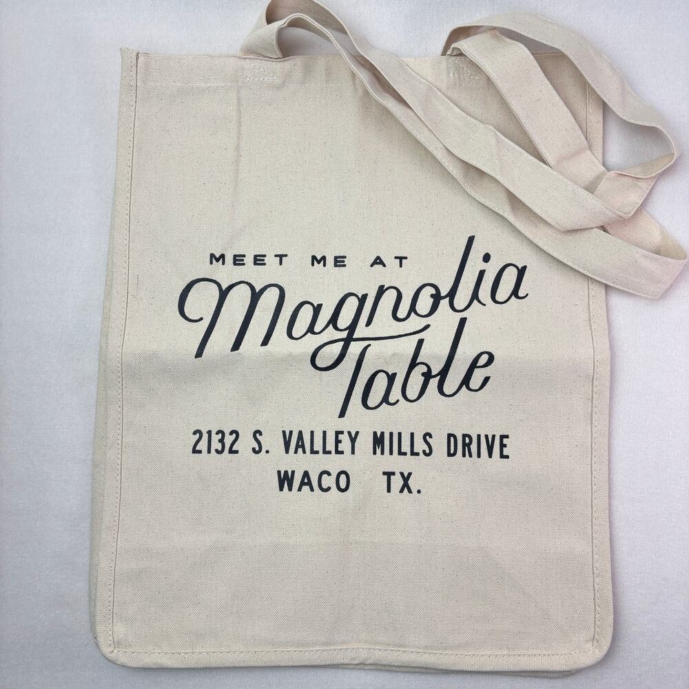 Magnolia Table Waco TX Large Reusable Cotton Canvas Tote Bag